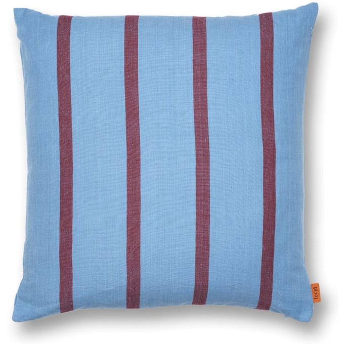 Ferm Living Grand Kussen - faded blue/burgundy