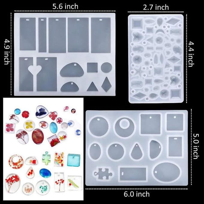 Kristal Epoxy Vorm Set Armband Hanger Sieraden Tool Combinatie met Handboor 12 Kleuren zwart