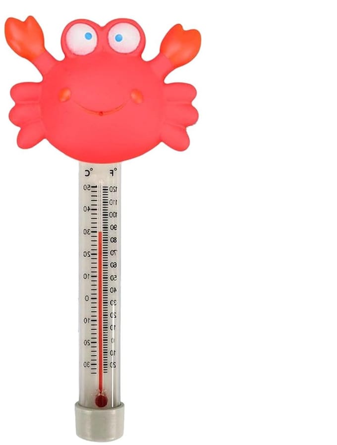 Zwembad Thermometer - Watermeter Drijvend - Temperatuur Meten - Cartoon Dieren Design - 10 Centimeter - Krab