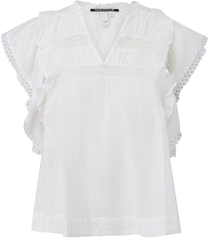Katoenen blouse voor vrouwen QS Regular Fit