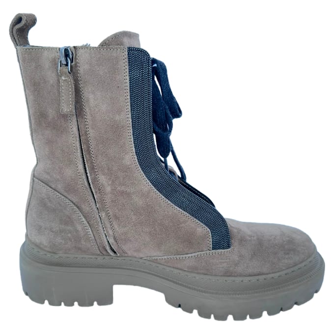 Brunello Cucinelli Gevechtslaarzen in Tan Nubuck