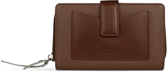 bugatti portemonnee Viola Ladies Zip Wallet Cognac - Grey bruine