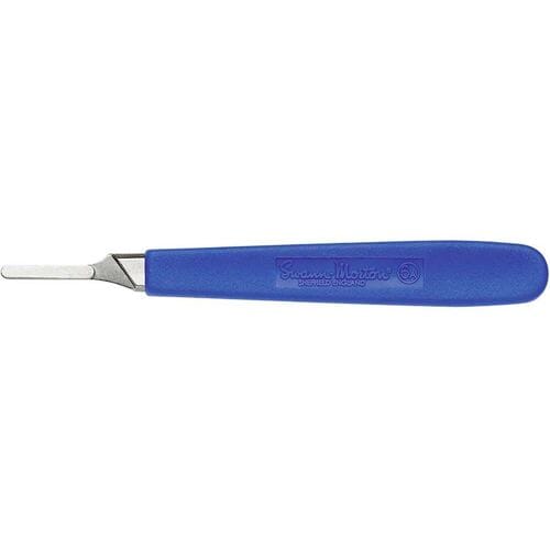 Mesgreep 140 mm Nikkel, Kunststof Blauw 1 stuk(s)