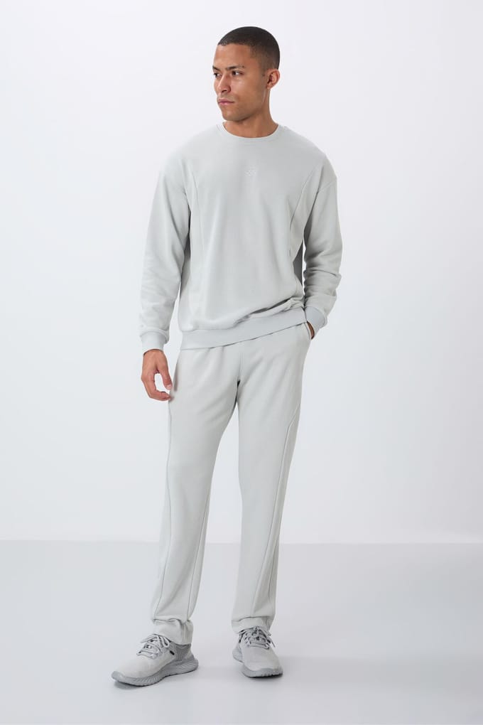 Heren Katoen-Polyester Fleece Sweatshirt en Broeken Set