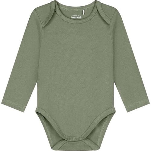 Prénatal romper basis Light Khaki Green 62/68 unisex