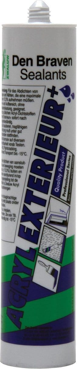 Zwaluw Den Braven 10685001 Acryl Exterior+ Acrylaatkit - Grijs - 310ml