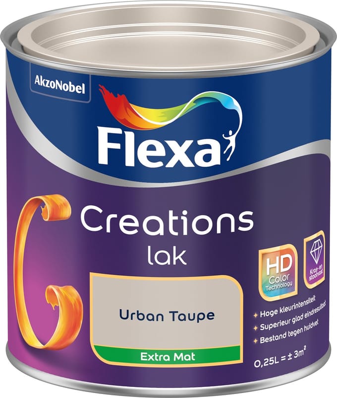 Flexa - Creations Lak Extra Mat - Urban Taupe - 250 Ml
