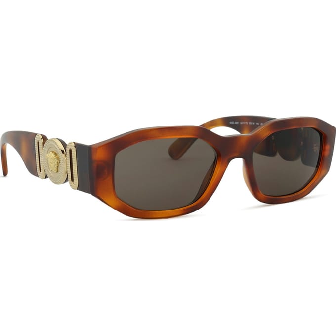 Versace rechthoek unisex havana donkerbruine VE4361 zonnebril