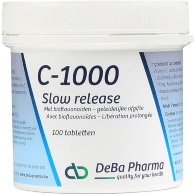 Vitamine C 1000 mg met Bioflavonoïden Slow Release 100 Gecomprimeerde tabletten