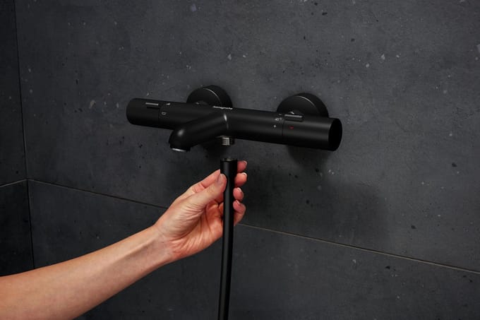 Hansgrohe Ecostat Fine opbouw badthermostaat mat zwart