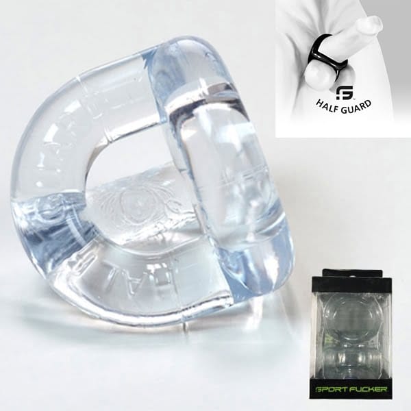Sport Fucker - Half Guard Cockring - Siliconen en TPR - Transparant