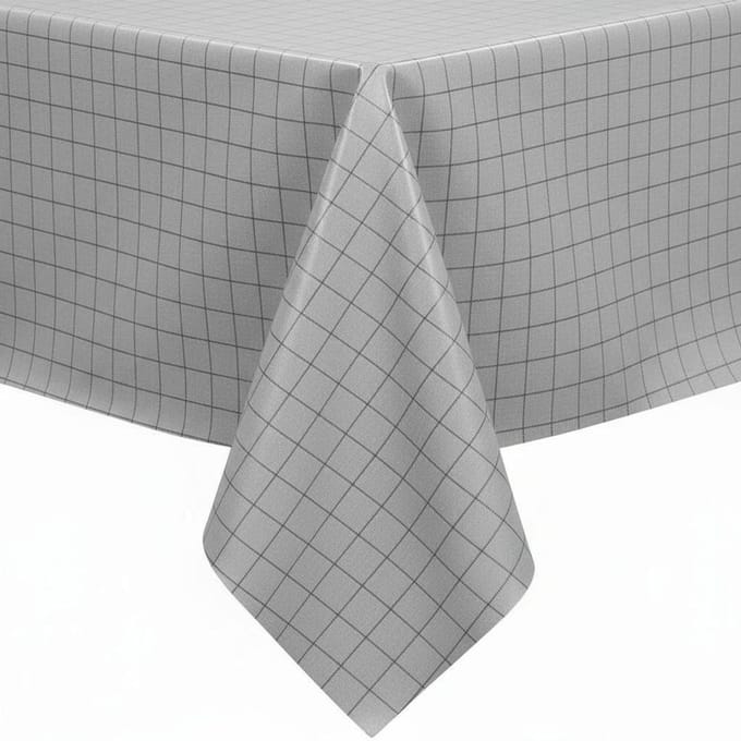 Protecttable - Tafelzeil Ruitje Como Grijs 140x250cm - Tafelkleed Afwasbaar - Kunststof