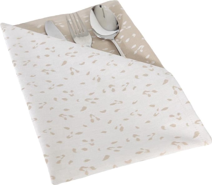 Damast Tafelkleed, 380x160cm, Rio Taupe, De Witte Lietaer
