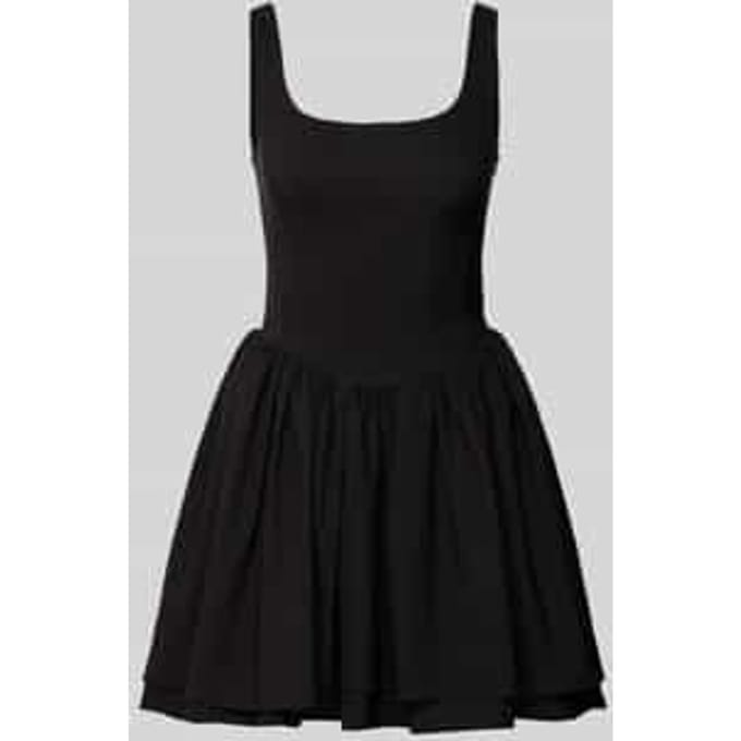 Getailleerde mini-jurk met boothals, model 'SOEMO'