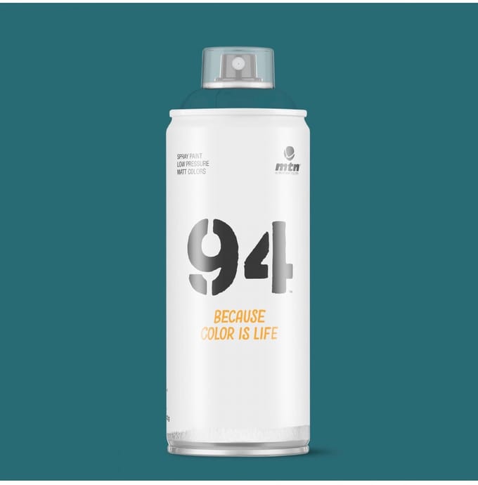 MTN94 Donker Turquoise spuitverf - 400ml lage druk en matte afwerking