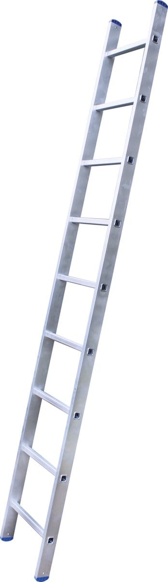 Alumexx enkele ladder - 9 Treden - Lengte 243 cm - Aluminium