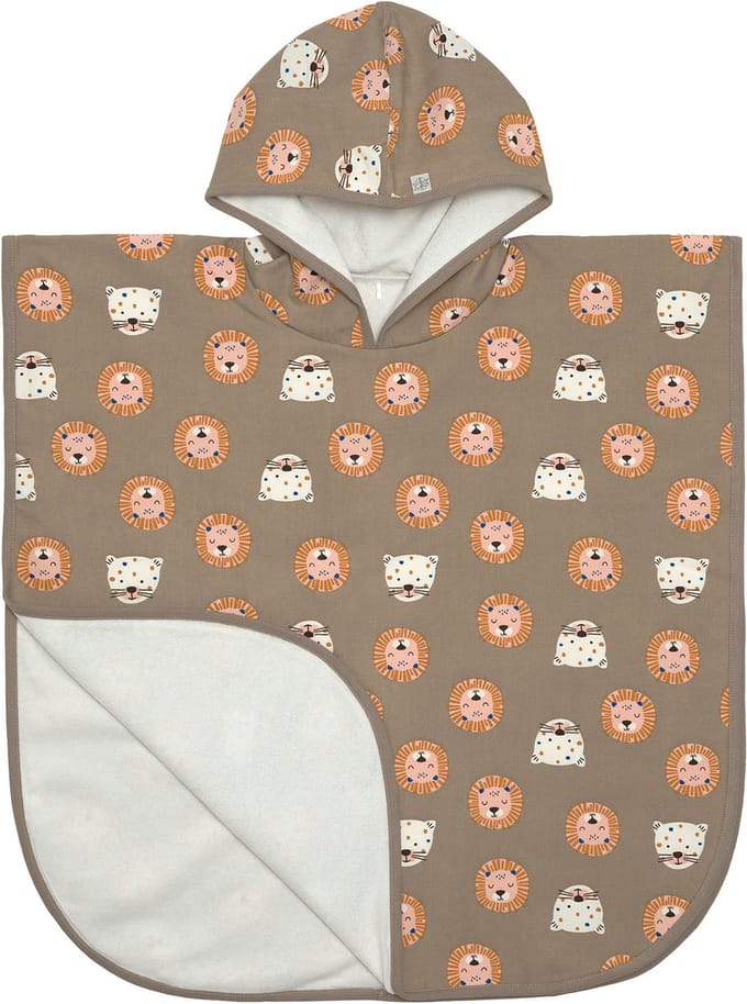 Lässig Splash & Fun Beach Badponcho Wild Cats choco