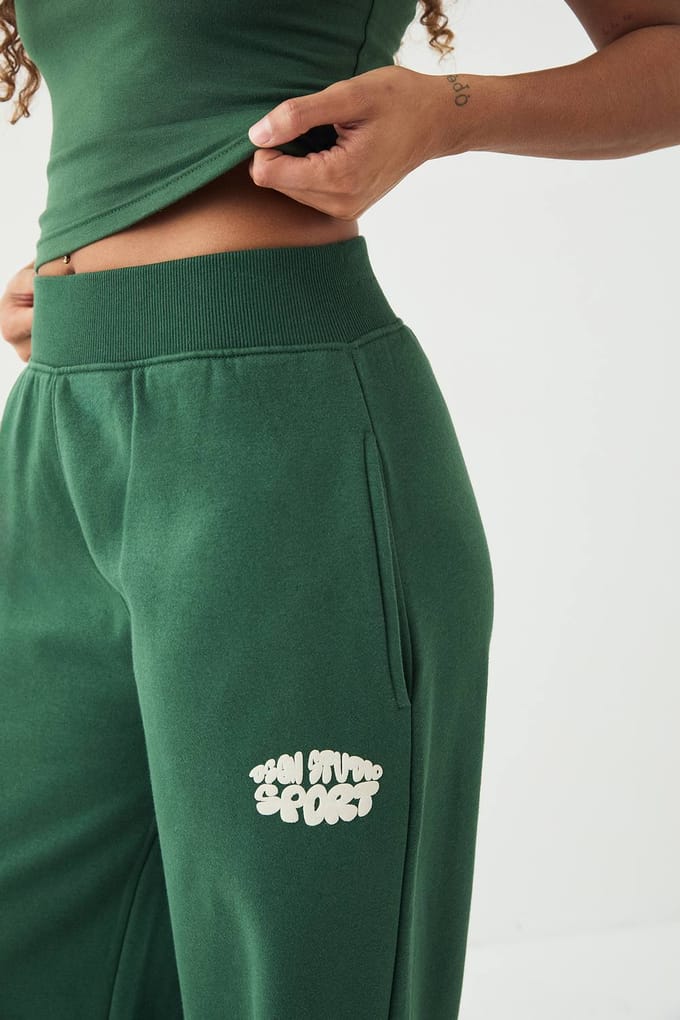 Dames DSGN Studio Sport Bubble Rechte Pijp Jogger | Forest | Maat: XL