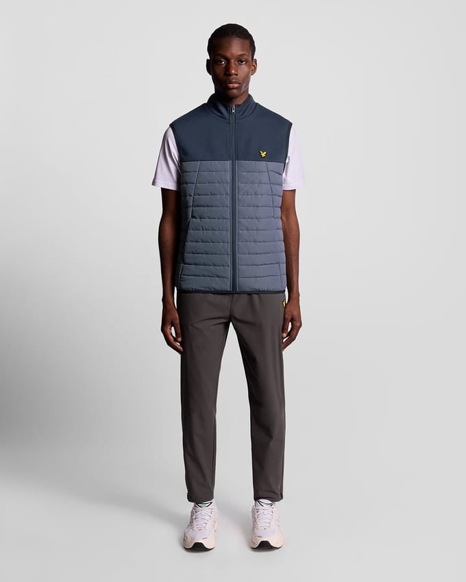 Hybride fleece mouwloze donsjas Lyle & Scott