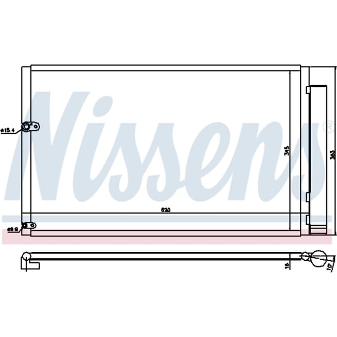 Condensator, airconditioning NISSENS 940047