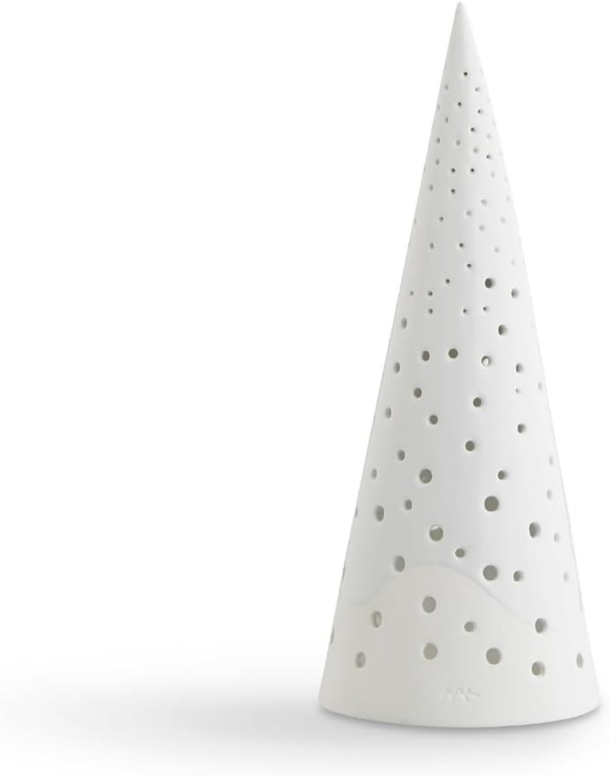 Witte Theelichthouder Kerst Design Scandinavisch H25,5