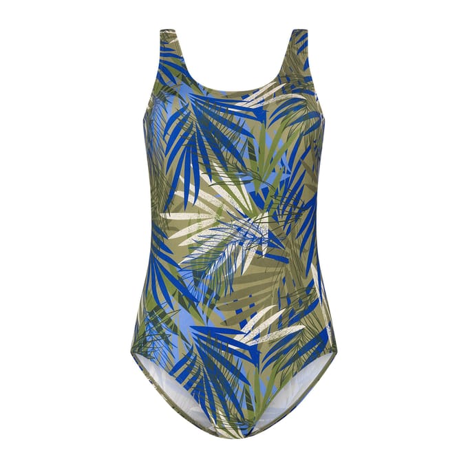 Ten Cate badpak soft cup prothesis botanical leaves green voor Dames | Maat 40