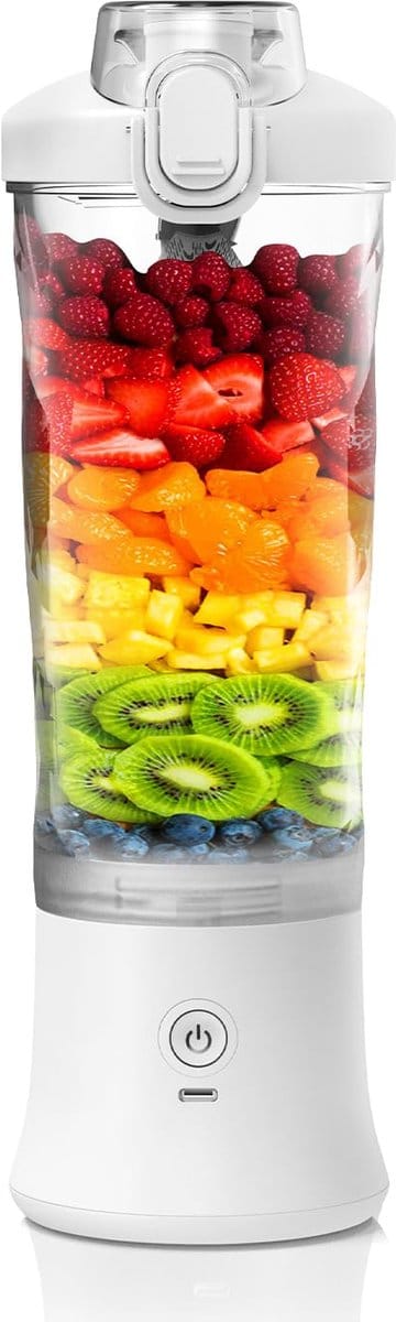 Mini Blender - Blender - Blender to go - Smoothie Maker - Draagbare Blender - Oplaadbare mini Blender - Portable Blender - Lichtgewicht - Blender draadloos - Blender - Blenders - Blender smoothie - Wit