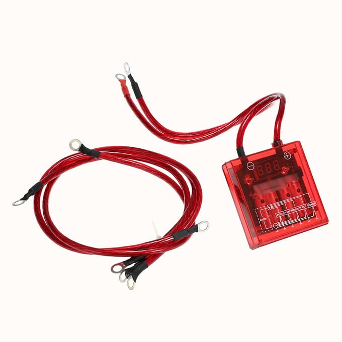 Auto Digitale Spanningsstabilisator Universele 12V Elektrische Spanningsregelaar rood