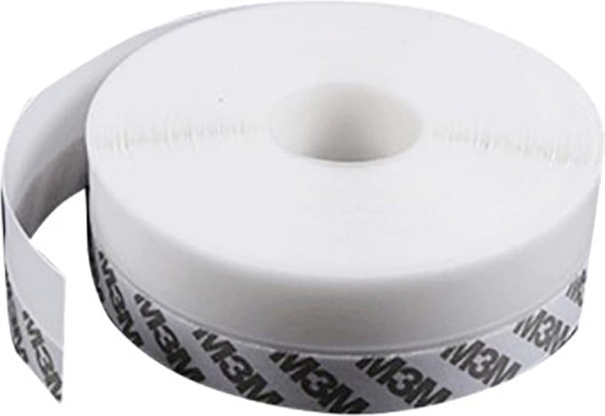 Tochtstrip voor Deuren - 5 Meter - 25mm - Hoogwaardig Silicone - Zelfklevend - Wit