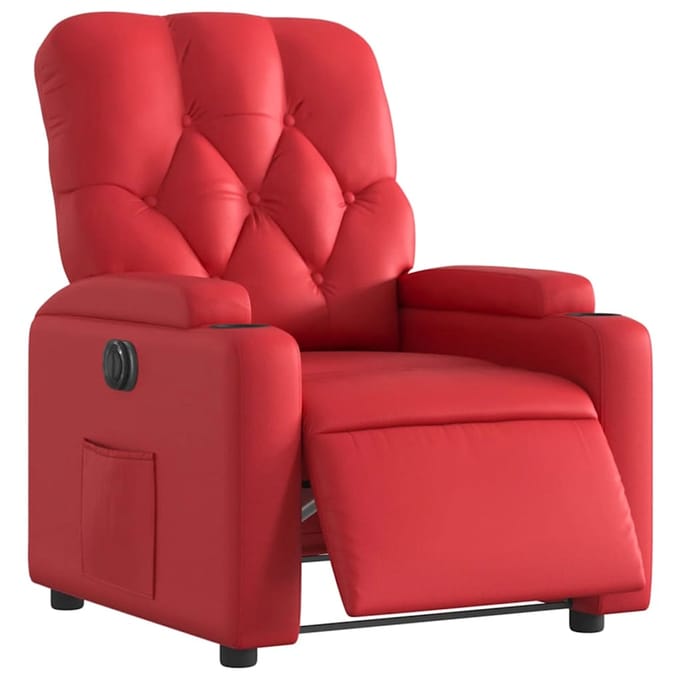 vidaXL - Fauteuil - verstelbaar - elektrisch - kunstleer - rood