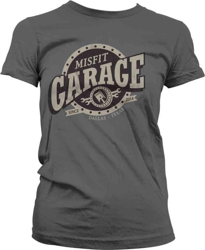 Misfit Garage Dames Tshirt -L- Piston Sign Grijs