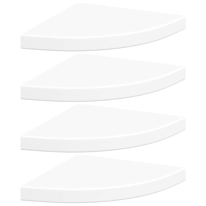vidaXL - Hoekschappen - zwevend - 4 - st - 35x35x3,8 - cm - MDF - wit