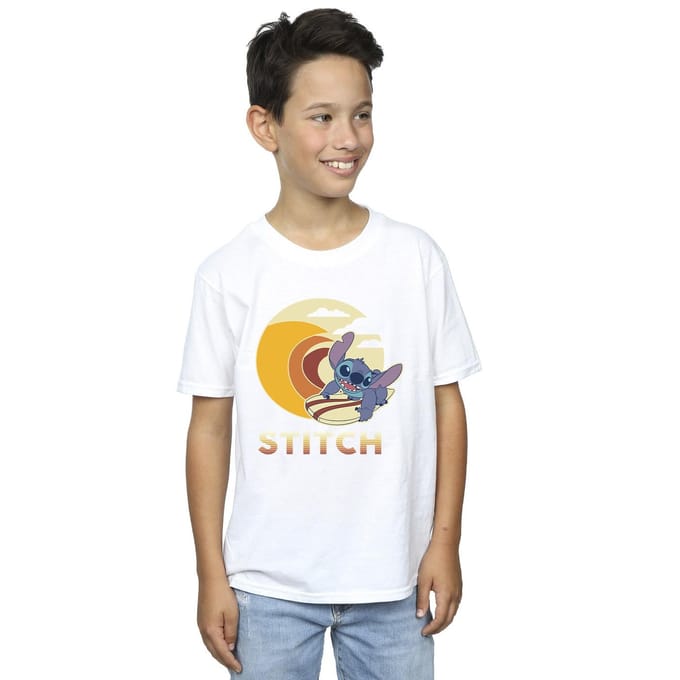 Disney Jongens Lilo & Stitch Summer Waves T-shirt (Wit)