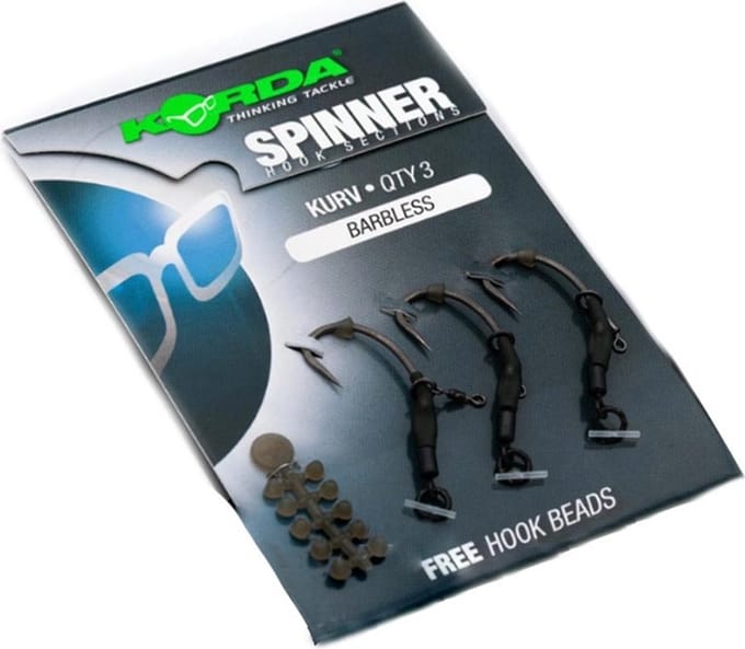 "Korda Spinner Hook Sections Kurv - Barbless - Maat 6 - 3 Stuks - "