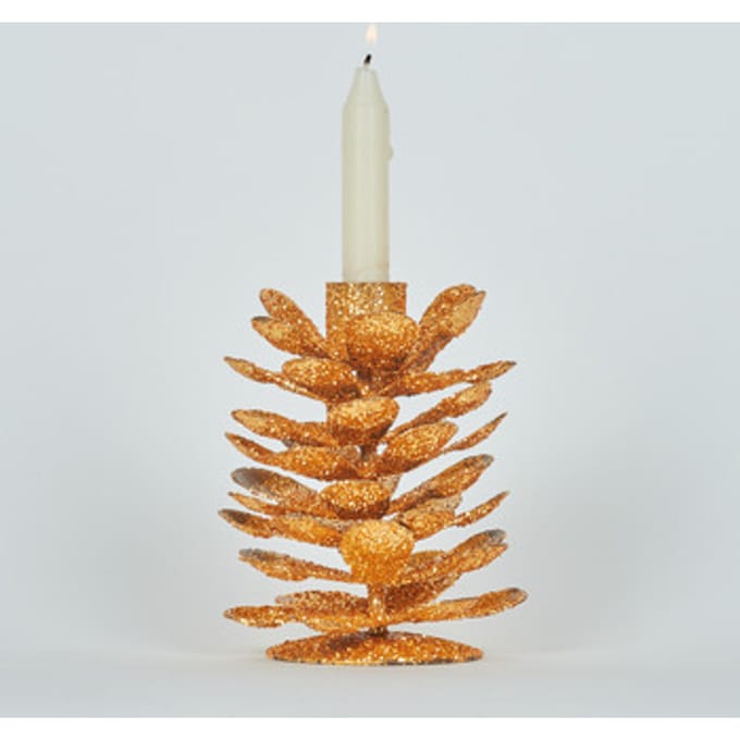 Kerst decoraties Bizzotto P.CANDELA 1P PINEAL ORO H10