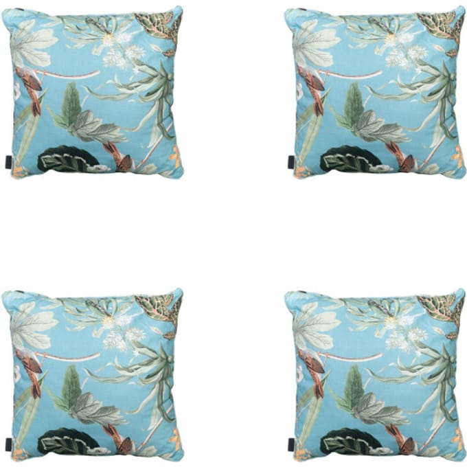 Madison - Sierkussen Grasse aqua - Ca. 50x50 cm - Set van 4