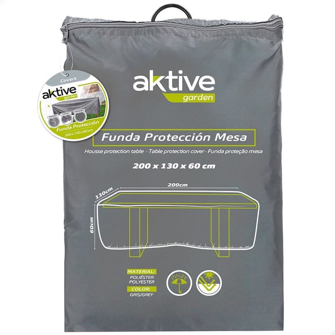 Aktive Tafelbeschermhoes Grijs 200 x 130 x 60 cm