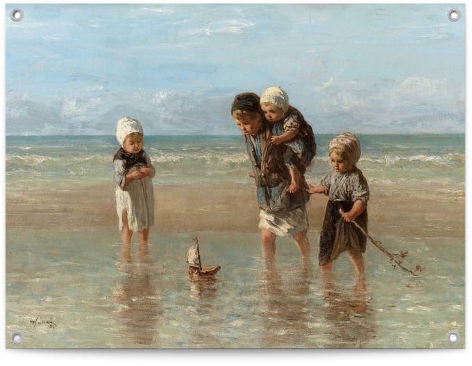 Tuinposter Jozef Israëls - Kinderen der Zee - 60 x 80 - Canvas - REINDERS