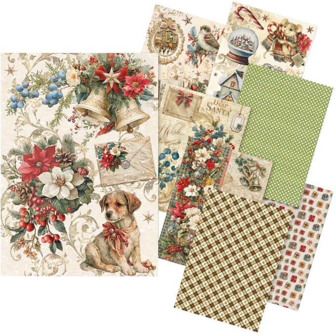 Ciao Bella motief strozijde assortiment "Cozy Christmas", set van 8