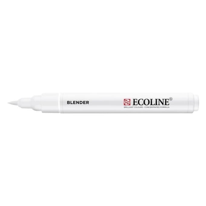 Blender Brush Pen Stift - Talens - Ecoline - Herbruikbaar - Penseelpunt - Wit