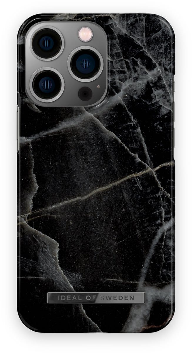 iDeal of Sweden Fashion Case iPhone 13 Pro Black Thunder Marble