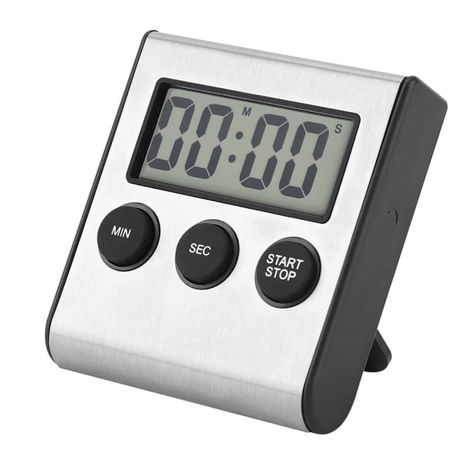 Digitale Keukentimer Desktop Wandmontage Timer Wekker Met Luid Alarm Groot Cijfer gray