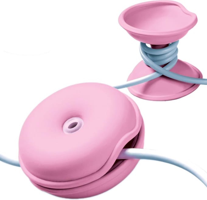 Snoeren Wikkelen Met Cable Turtle  - Medium - Roze - Set van 2 Stuks - Ø 6,5 cm x H 3,2 cm
