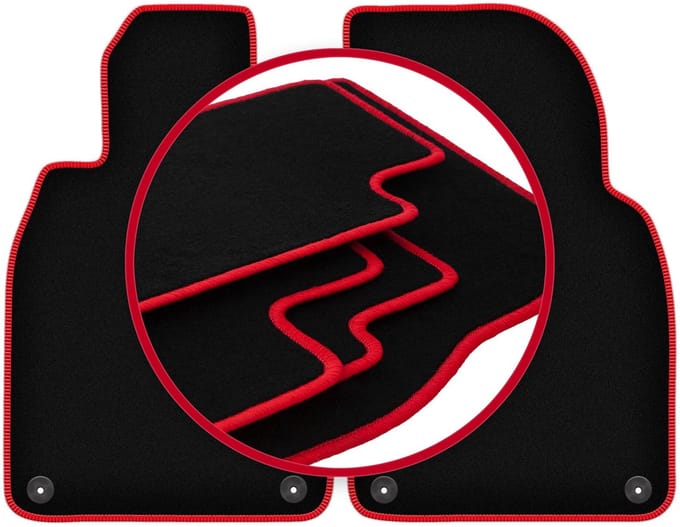 CARLUX-RED automatten voor: Porsche Cayman 982 roadster (2016-)