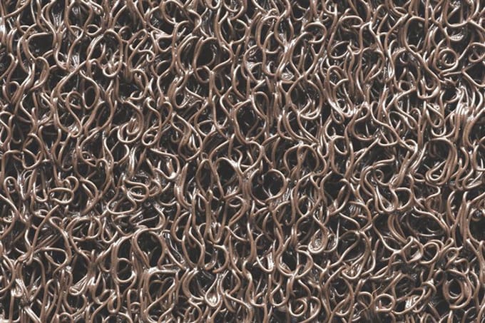 Hamat deurmat Curly bruin 40x60cm