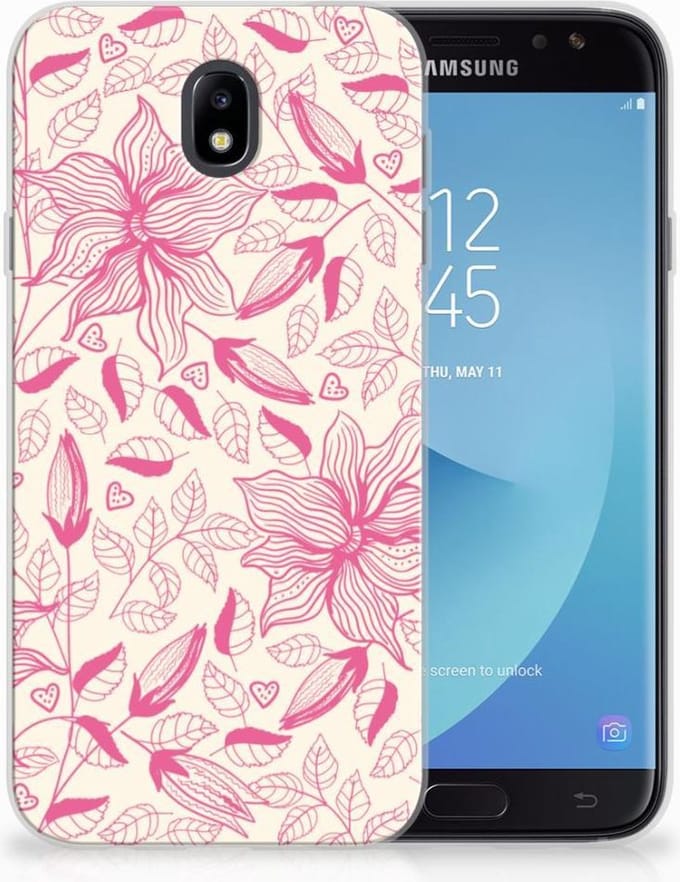 Samsung Galaxy J7 2017 | J7 Pro TPU Case Pink Flowers