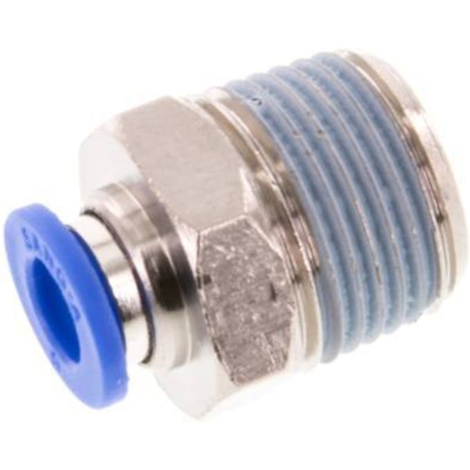 6mm x R3/8'' Messing/PA 66 Insteekfitting buitendraad NBR [5 Stuks]