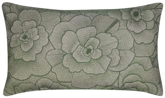 Rosanna Kussen geborduurd donker groen 30x50cm