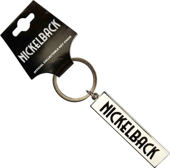 Nickelback - Logo Sleutelhanger - Wit/Zwart