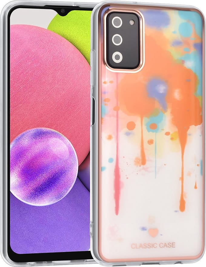 UNIQ Classic Case Samsung Galaxy A03s TPU Backcover hoesje - Graffiti Orange